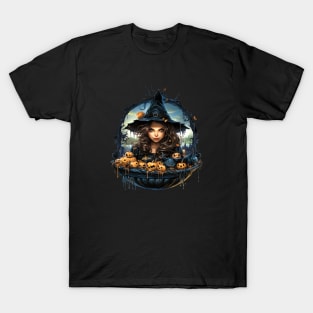 Young Witch and her Cauldron T-Shirt